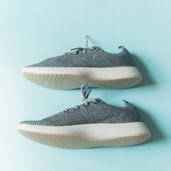 Allbirds The Wool Runners Gray Fleck Knit Lace Up Athletic Sneakers Size M 9 main image 4